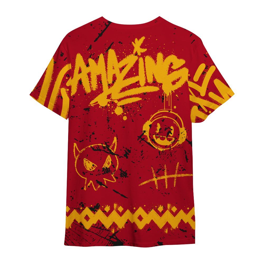 Shirt To Match Cardinal 7s - Friday Sneaker Crayon All Over Print