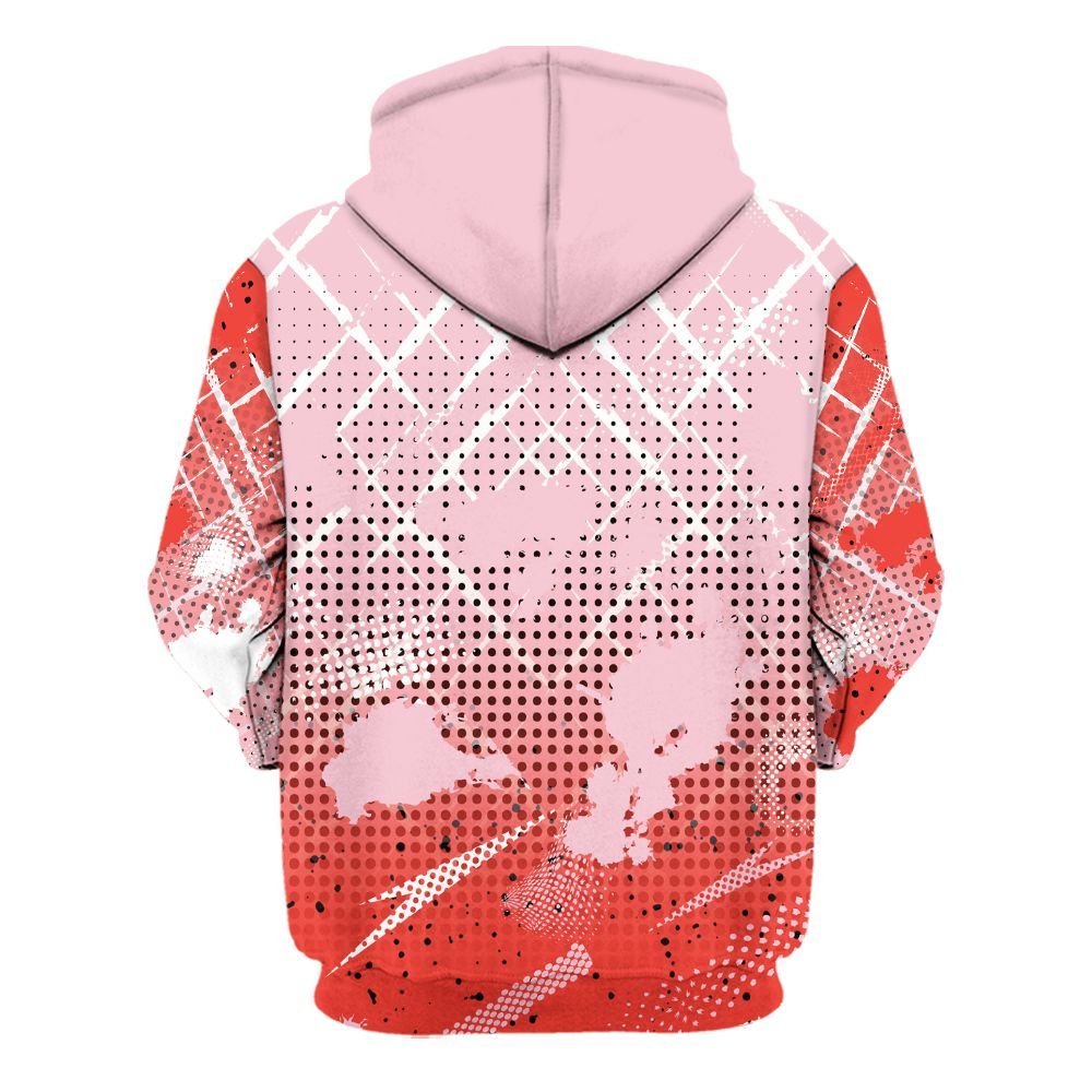 Hoodie To Match Retro Awake Arctic Pink - Halftone Stand Business Dripping All Over Print