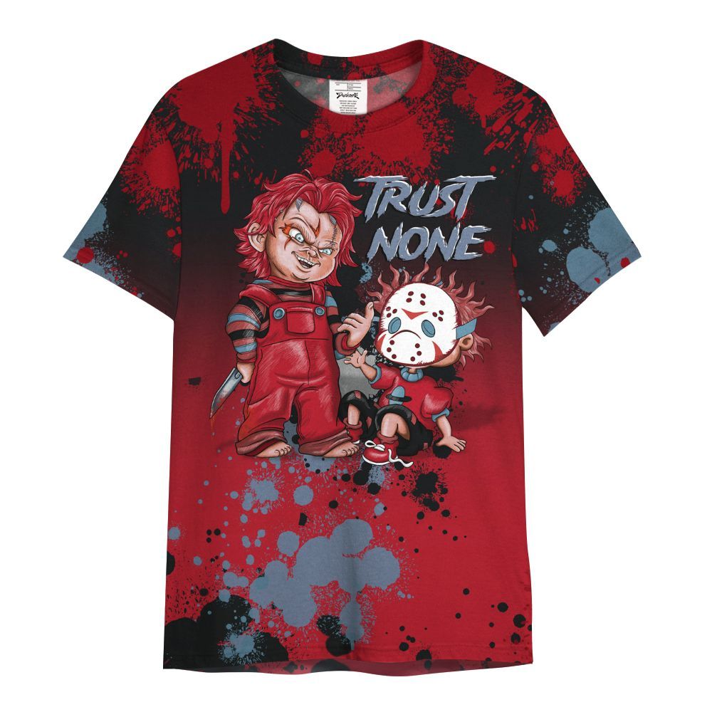 Shirt To Match Retro Raging Bull 5s - Trust No One Scary All Over Print