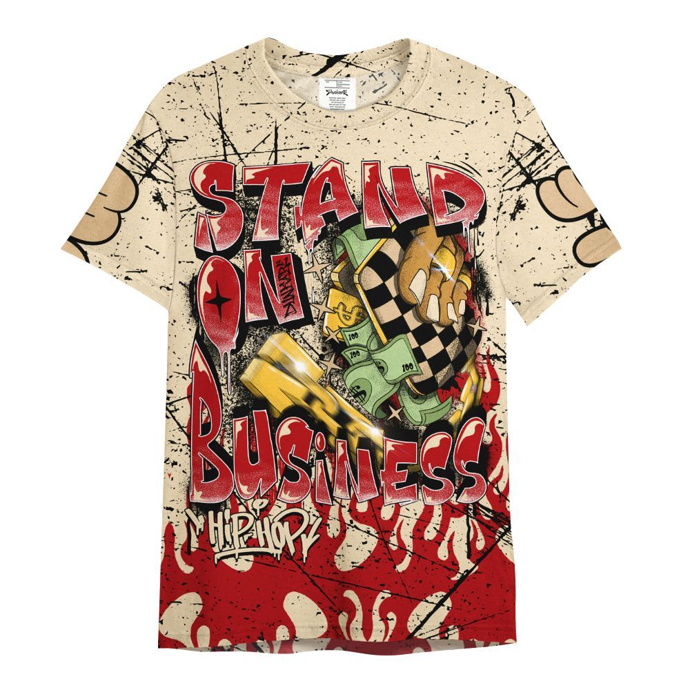 Shirt To Match Dunk Low Strawberry Waffle - Stand Business Graffiti All Over Print