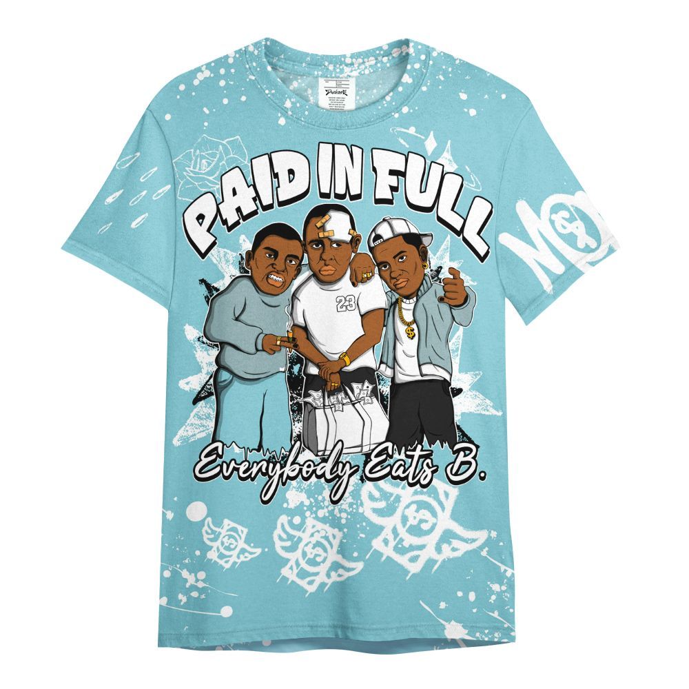 Shirt To Match Low Legend Blue 11s - Everybody Paid In Full Crayon All Over Print