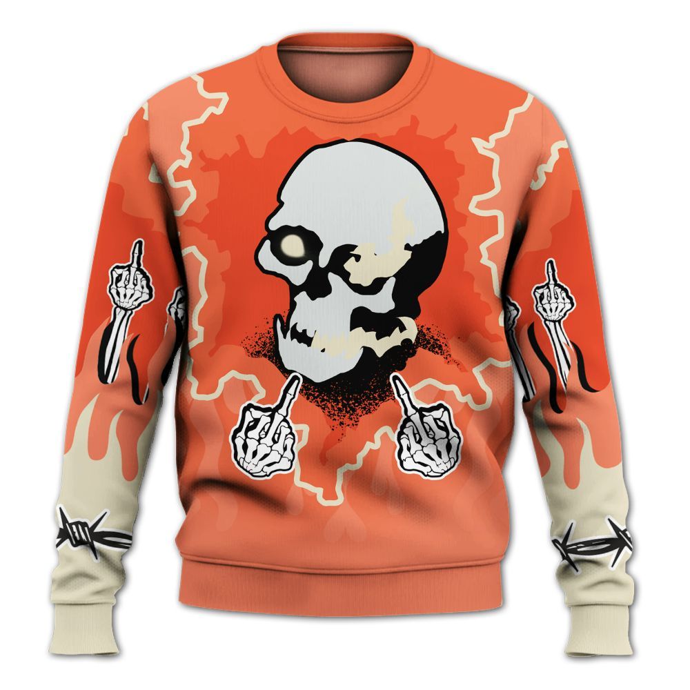 Sweatshirt To Match DJ Khaled Crimson Bliss 5s - F Around Find Out Graphic Trapped All Over Print