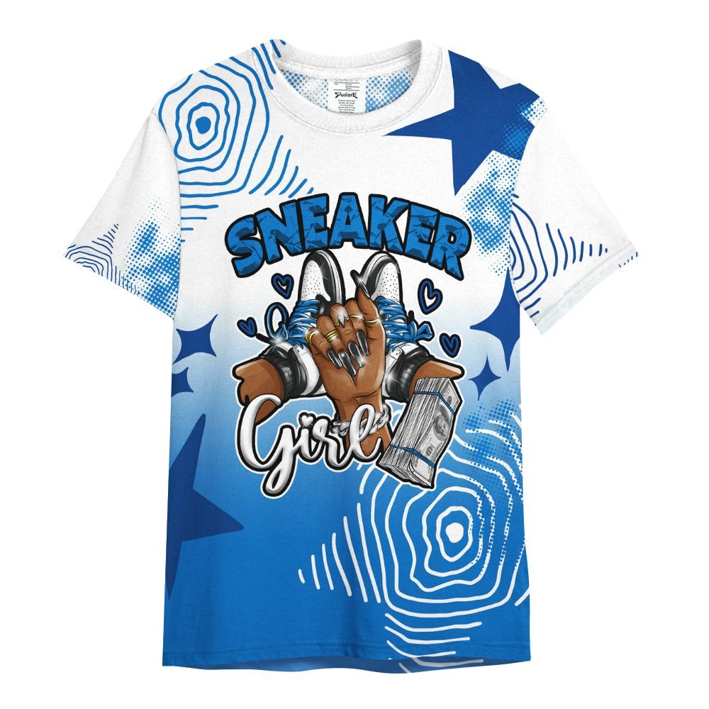 Shirt To Match Blueberry 12s - Sneakerz Girlz Unique Starz All Over Print