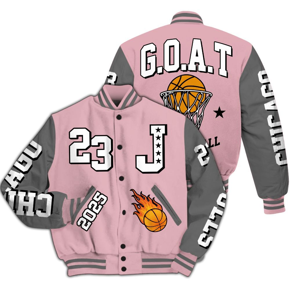 Varsity Jacket To Match Air Max DN Pink Foam - Chicago 23 Basketball All Over Print