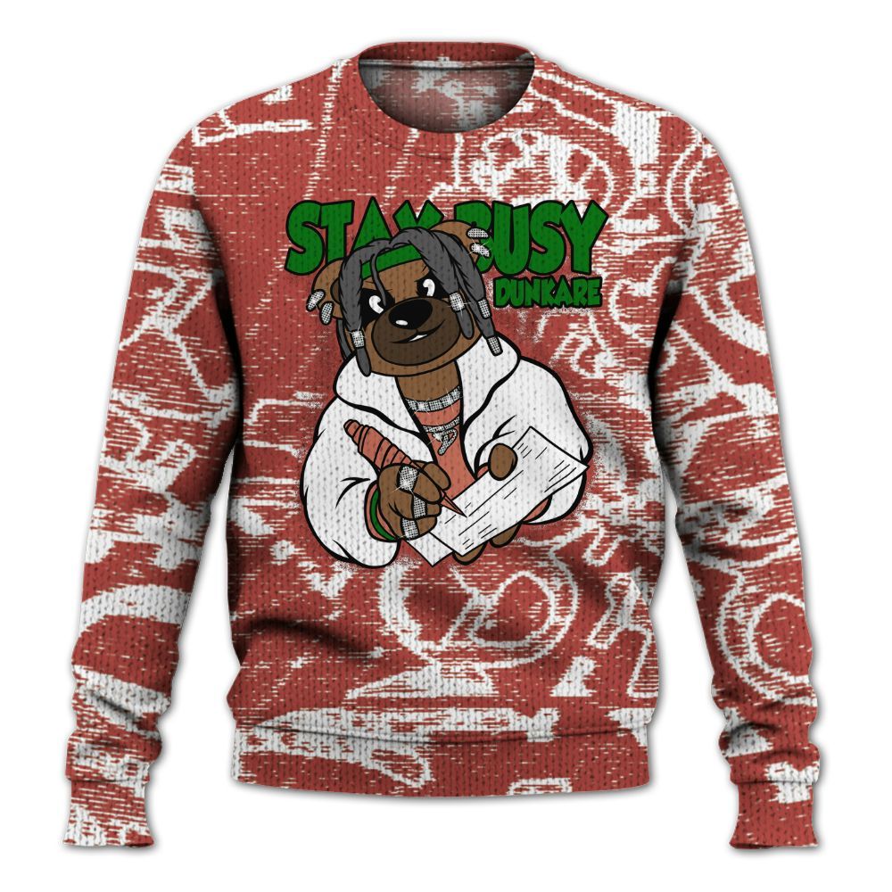 Knitted Sweater To Match Dune Red 13s - Maintain Activity Bear Avant-Garde