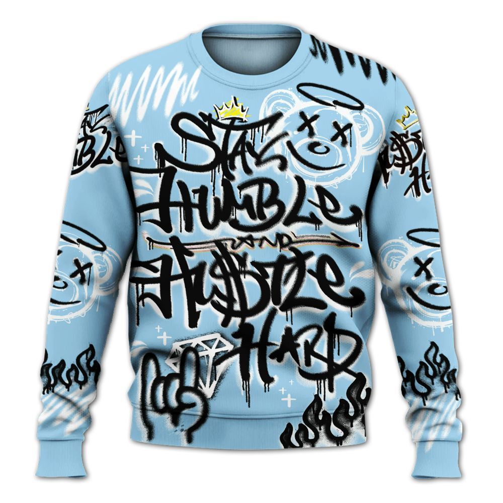 Sweatshirt To Match Legend Blue 11s - Humble Drip Streetwear Graffity All Over Print