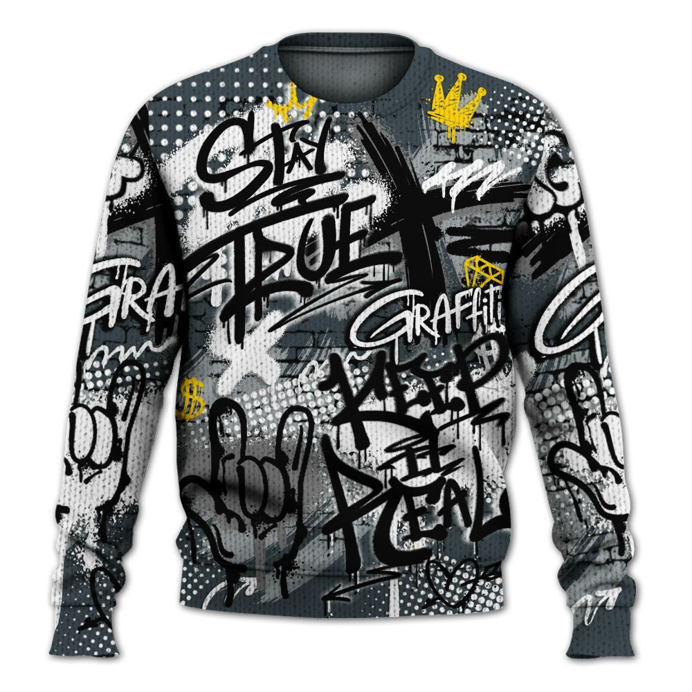 Knitted Sweater To Match Air Max Sunder Gore Tex Black - True It Real Graffiti Streetwear