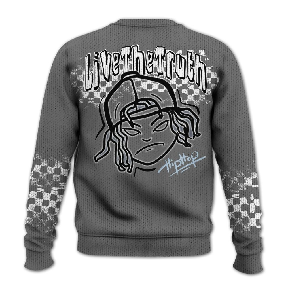 Knitted Sweater To Match Cool Grey 6s - Feel Life Street Style