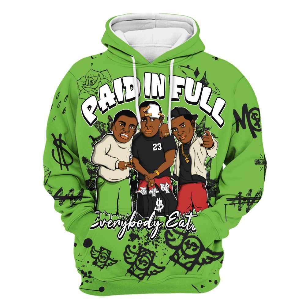 Hoodie To Match Air Max Waffle SP Action Green - Everybody Paid In Full Crayon All Over Print