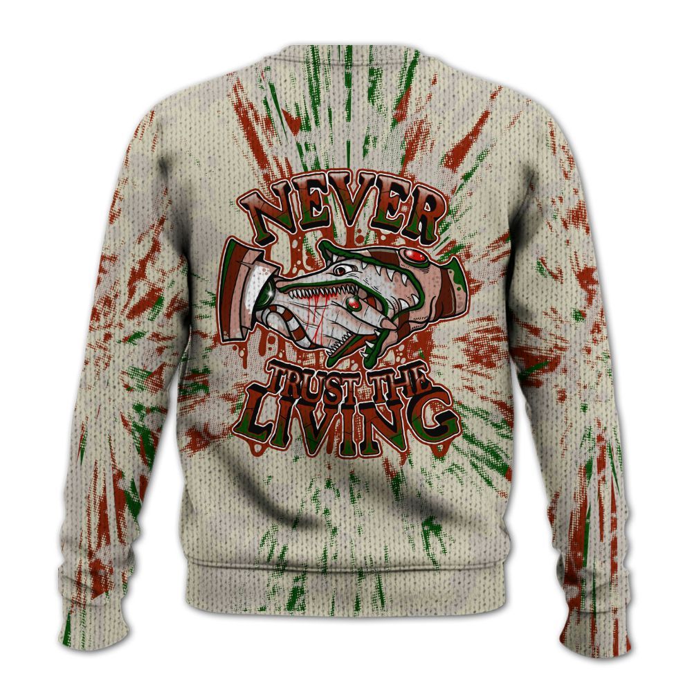 Knitted Sweater To Match El Grito 5s - Never Trusting Living Graphic Halloween