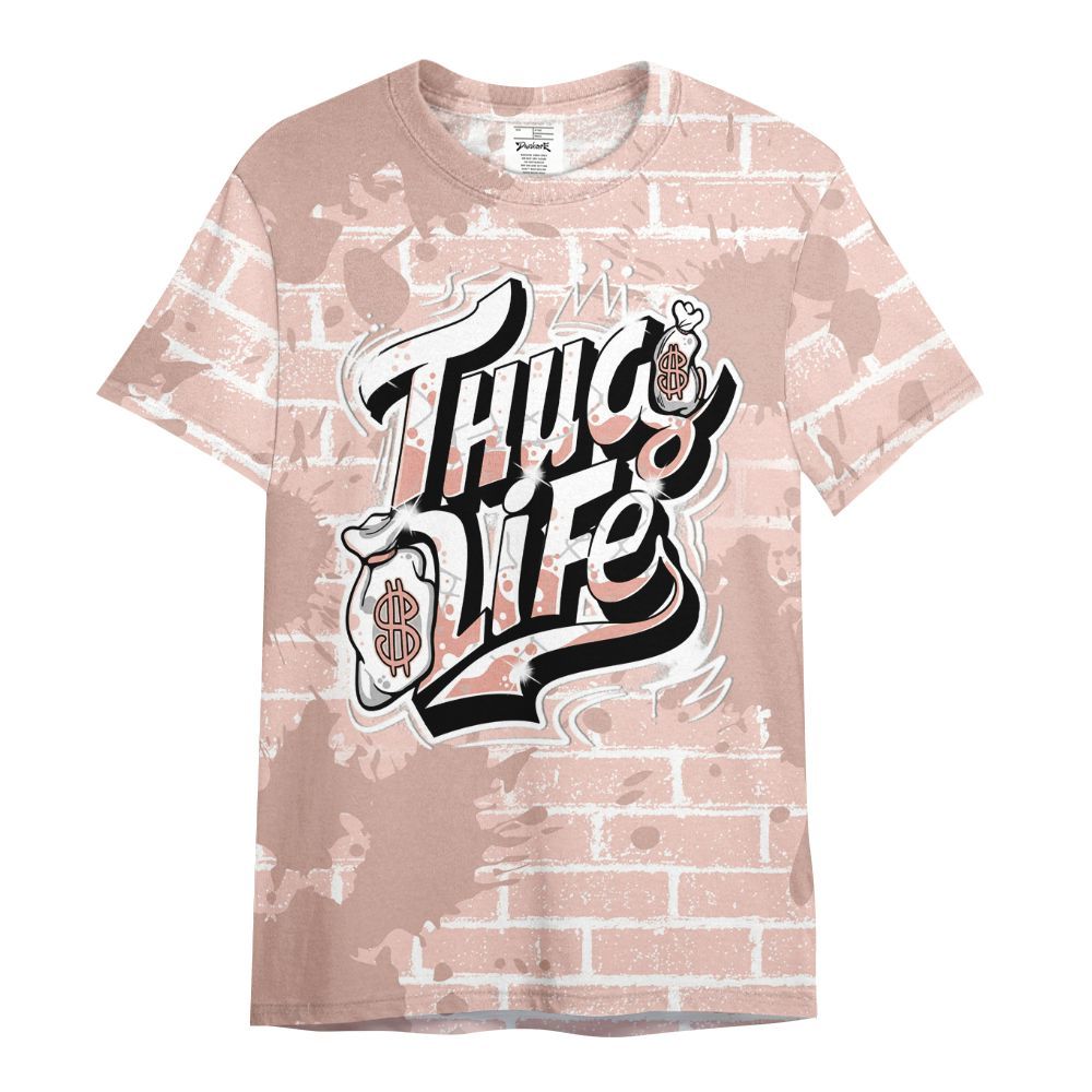Shirt To Match Low Legend Pink 11s - Free Thug Living Graphic Brick Art All Over Print