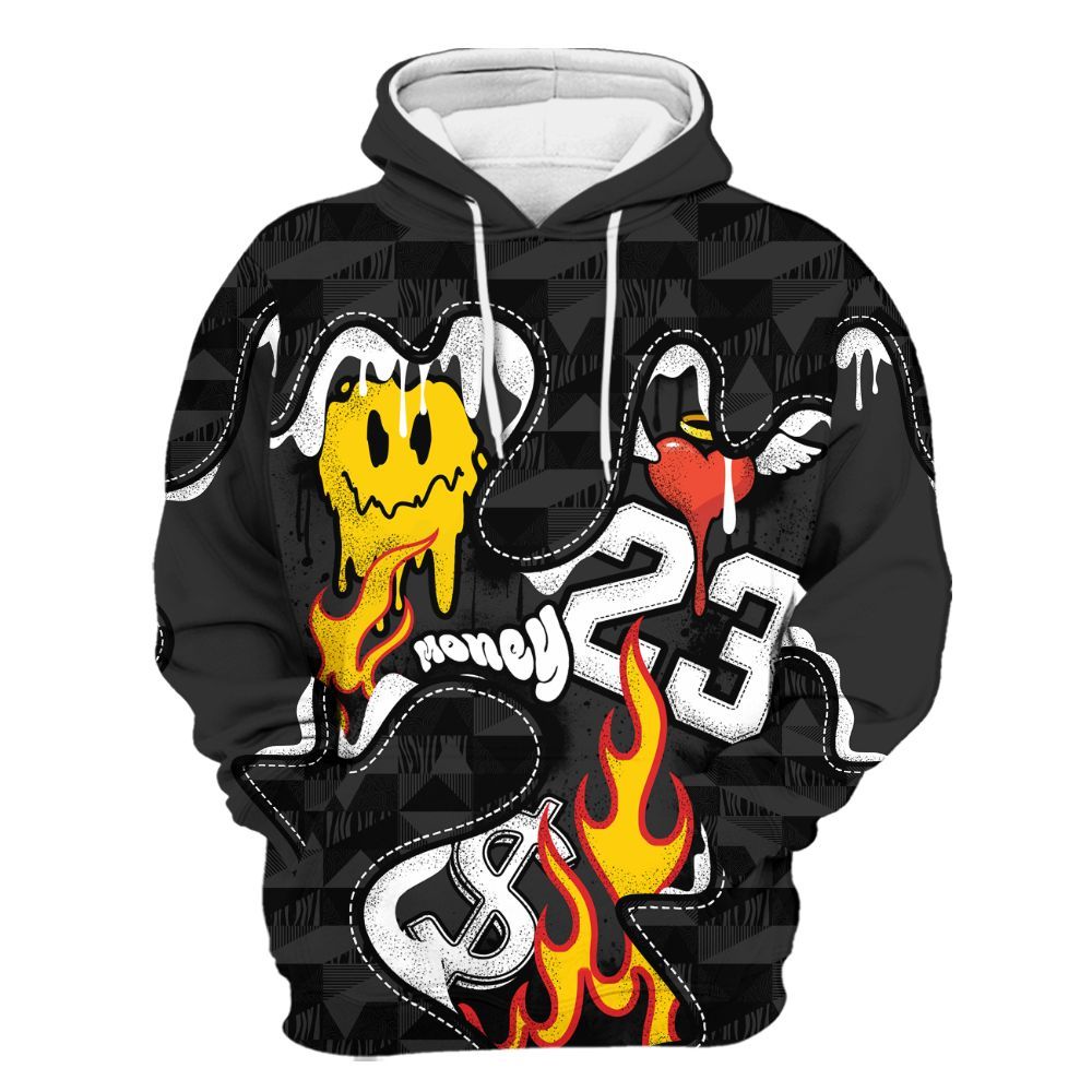 Hoodie To Match White Thunder 4s - 23 Smile Burning Heart All Over Print