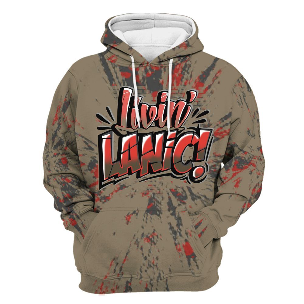 Hoodie To Match Olive 9s - Living Large Graphic Luxury All Over Print