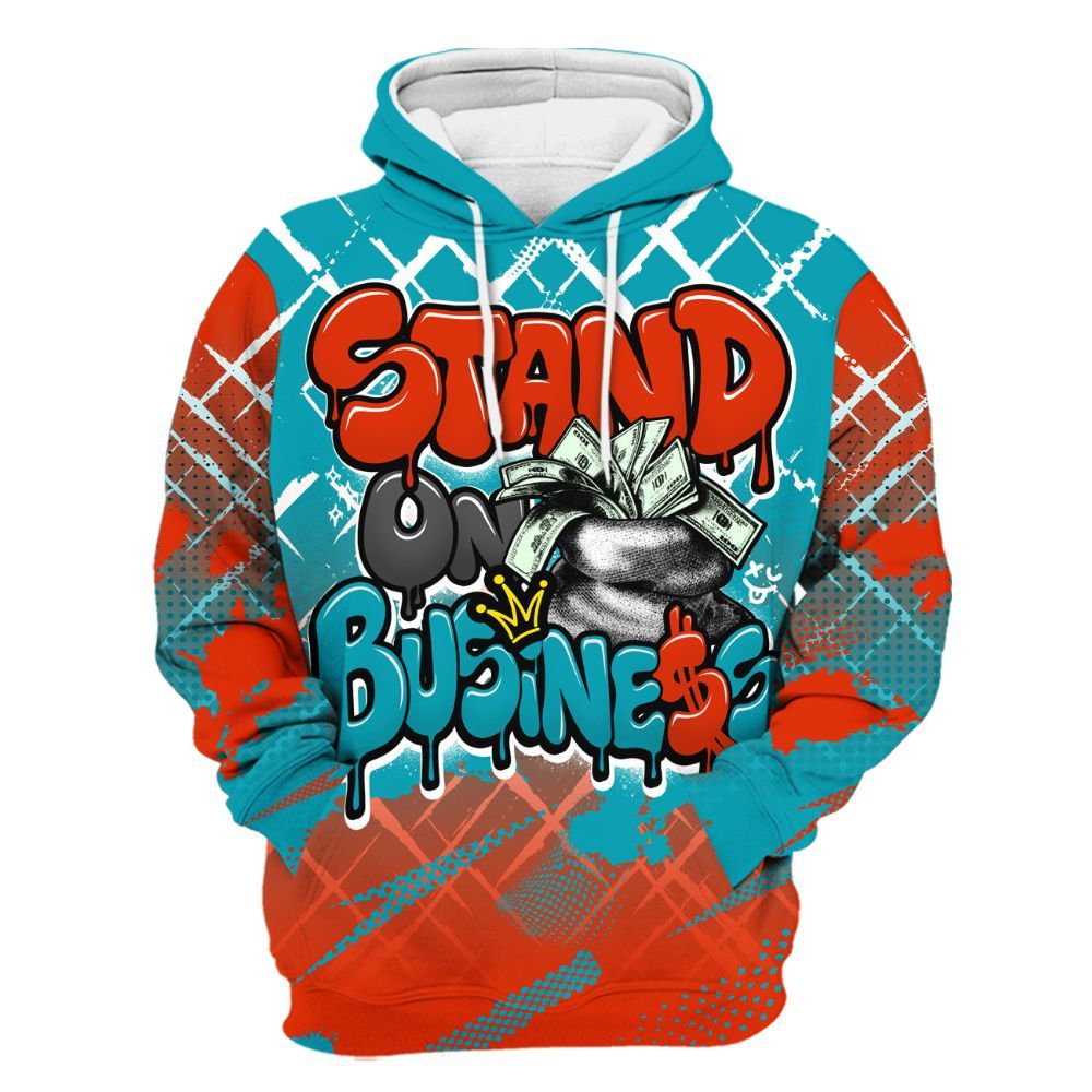 Hoodie To Match Dunk Low KD 17 N7 - Halftone Stand Business Dripping All Over Print