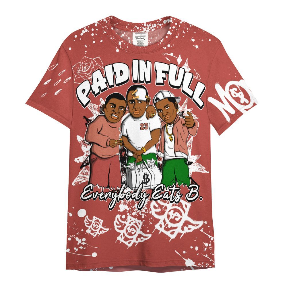 Shirt To Match Dune Red 13s - Everybody Paid In Full Crayon All Over Print