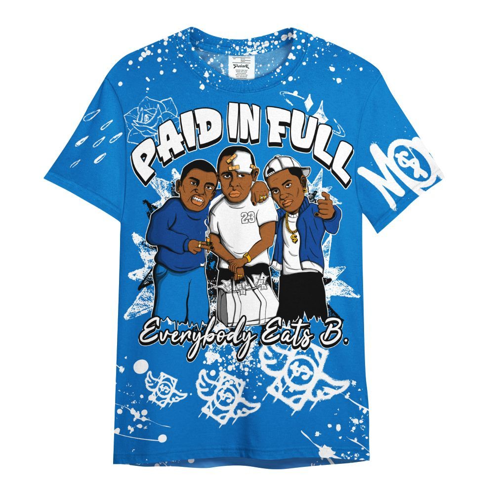 Shirt To Match Blueberry 12s - Everybody Paid In Full Crayon All Over Print