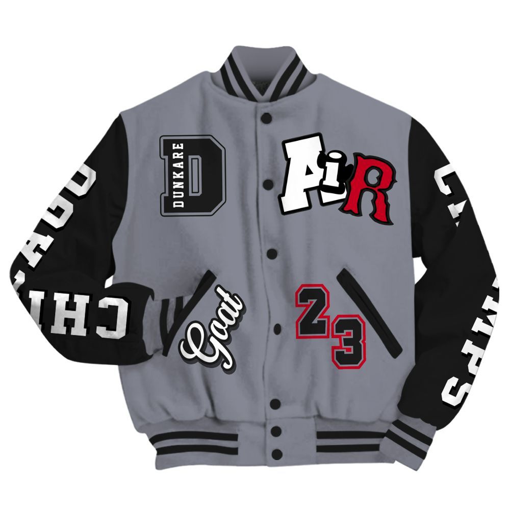 Varsity Jacket To Match Retro Black Flint 13s - AIR Number 23 GOAT All Over Print