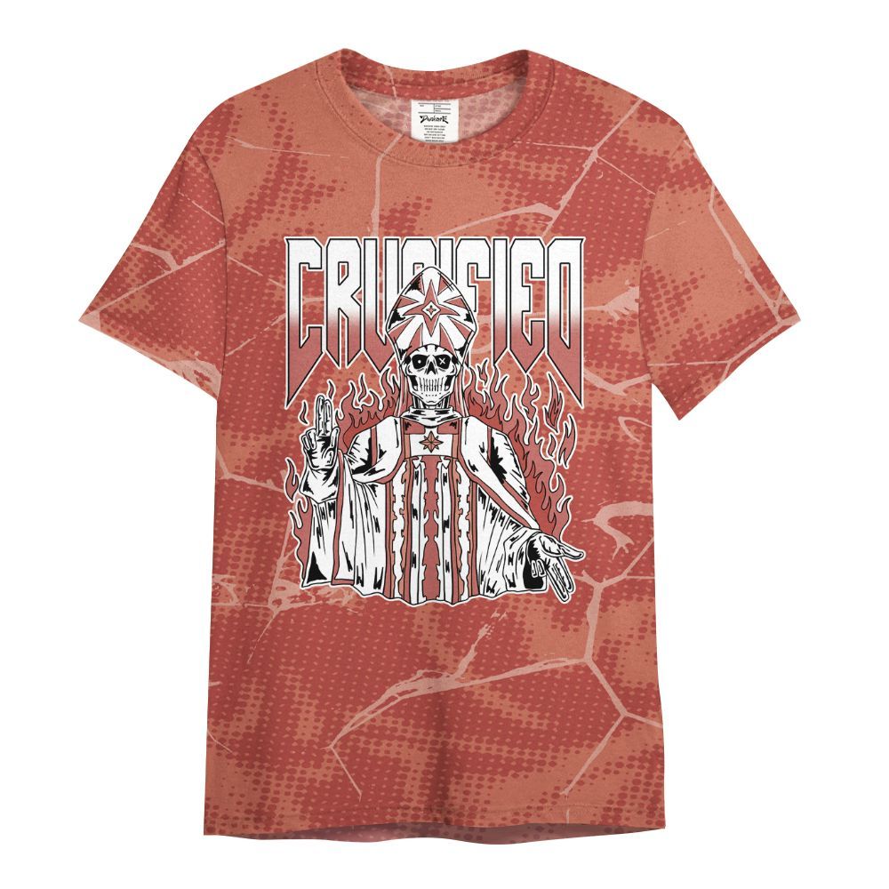 Shirt To Match Dune Red 13s - Crucified Skeleton Crack All Over Print