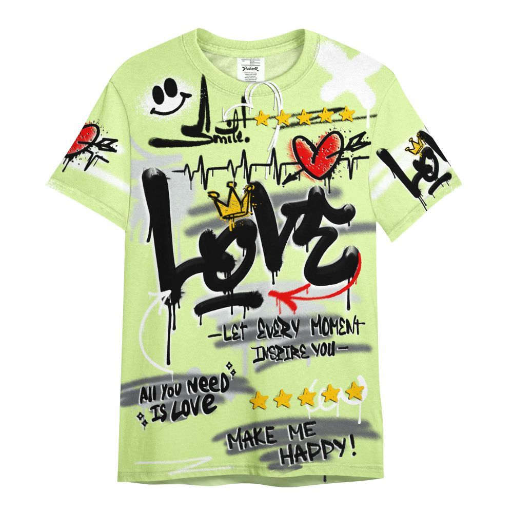 Shirt To Match Smoke Grey Volt TR 1s - Happy Love Beats Graffiti Streetwear All Over Print