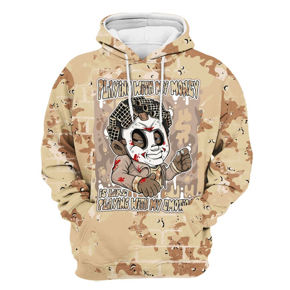 Hoodie To Match Desert Camo 3s - Playing With My Money Graphic Halloween All Over Print