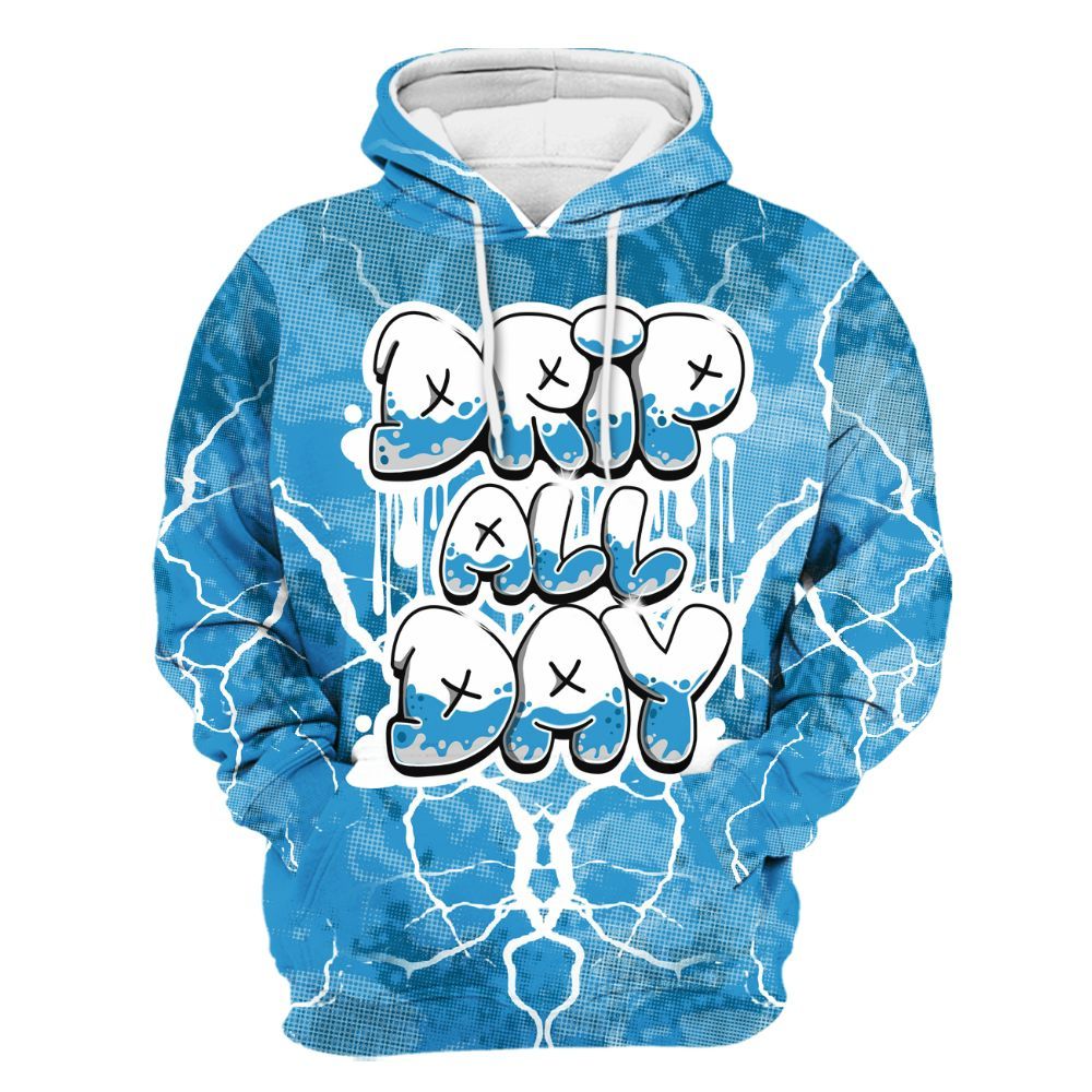 Hoodie To Match Powder Blue 9s - DRIPPIN Days Graphic Halloween All Over Print