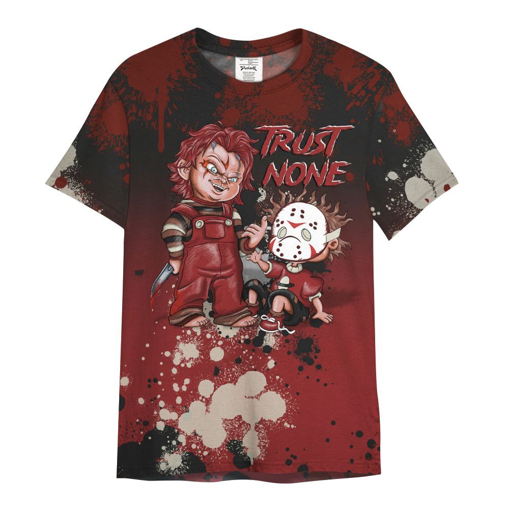 Shirt To Match High 85 Bred 1s - Trust No One Scary All Over Print