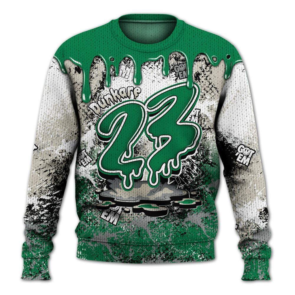 Knitted Sweater To Match Lucky Green 2s - Dripping 23 Drip
