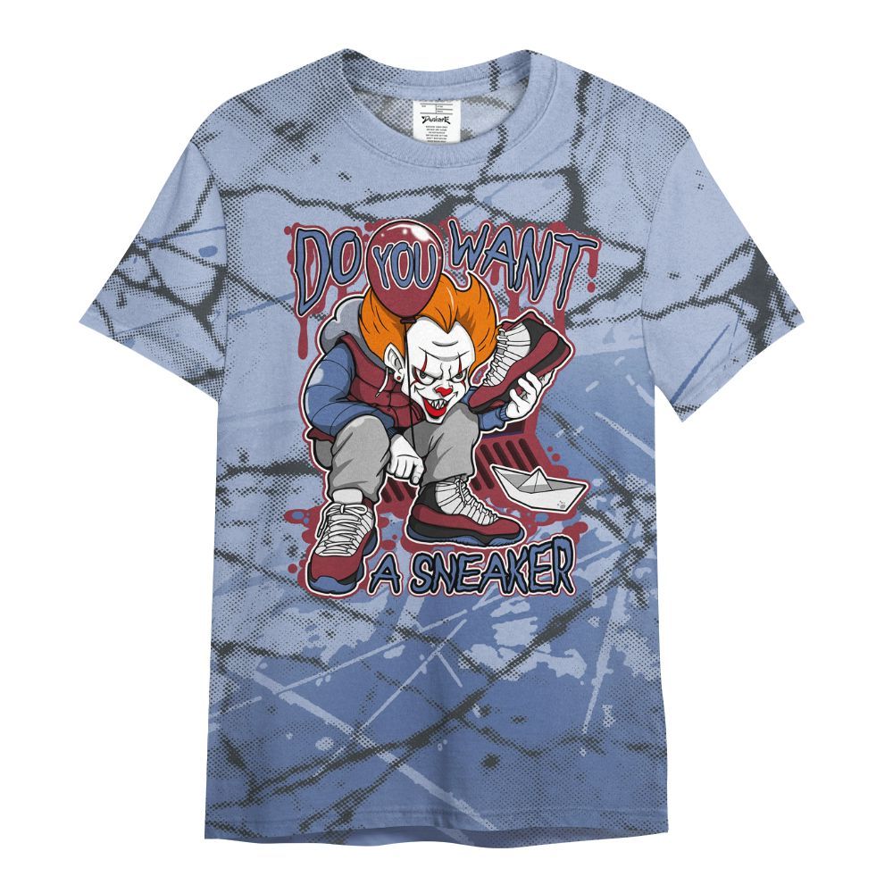 Shirt To Match Black Metallic 5s - Clown Scary Sneakers Halloween Graphic All Over Print