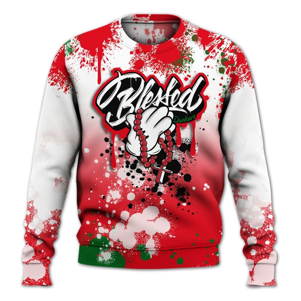 Sweatshirt To Match Chicago 13s - God Blessed Ink Drip All Over Print