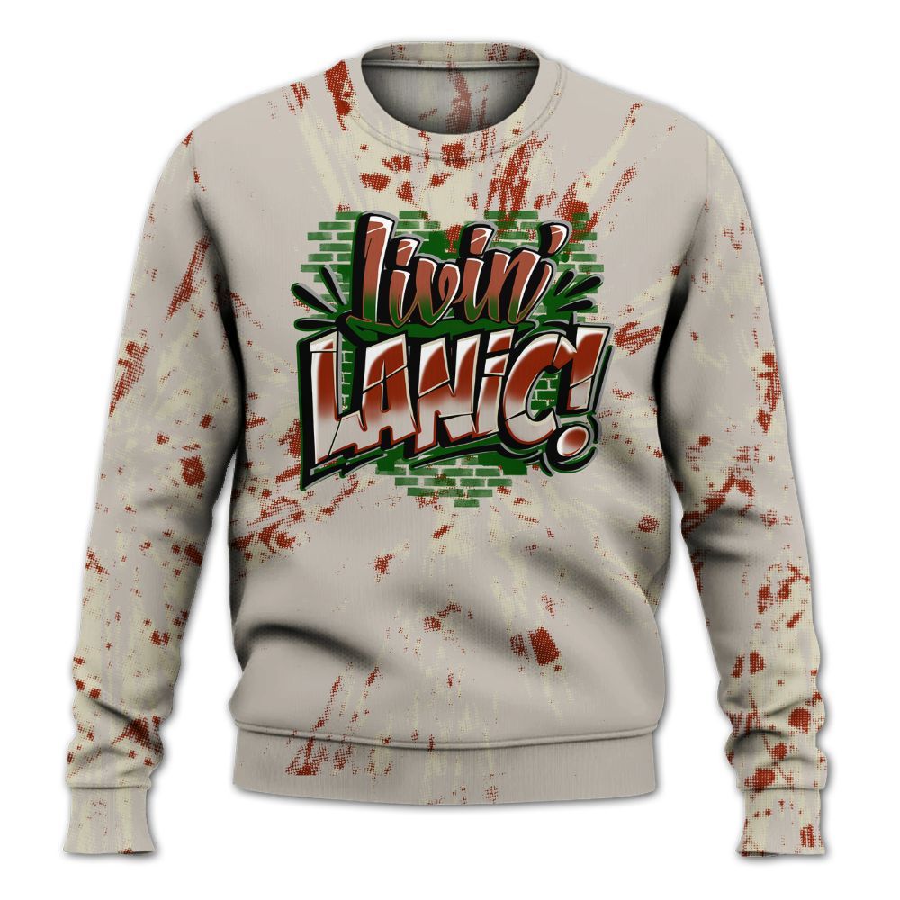 Sweatshirt To Match El Grito 5s - Living Large Graphic Luxury All Over Print