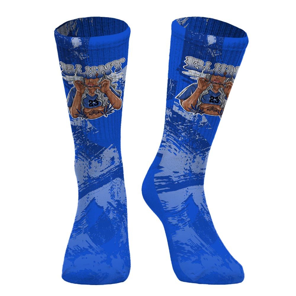 Sock To Match Air Foamposite One Royal - Bluntz Unique Circle Splash