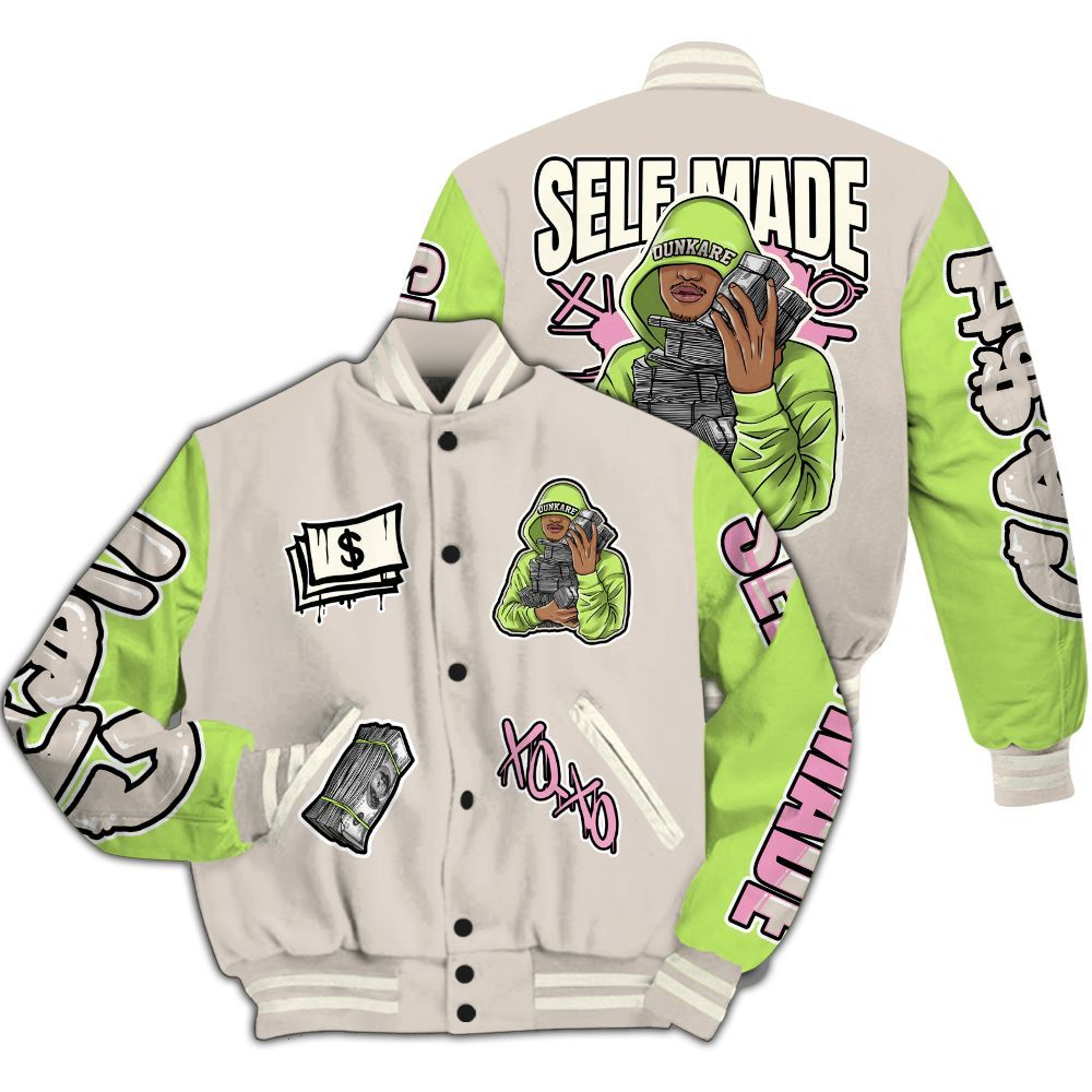 Varsity Jacket To Match Jack Black Night Silver - Selfmade Unique All Over Print