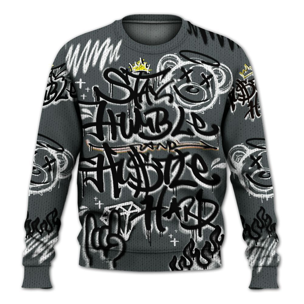 Knitted Sweater To Match Black RM Nigel Sylvester 4s - Humble Drip Streetwear Graffity