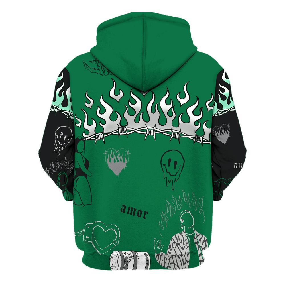 Hoodie To Match Pine Green 3s - Snake Trust No One All Over Print