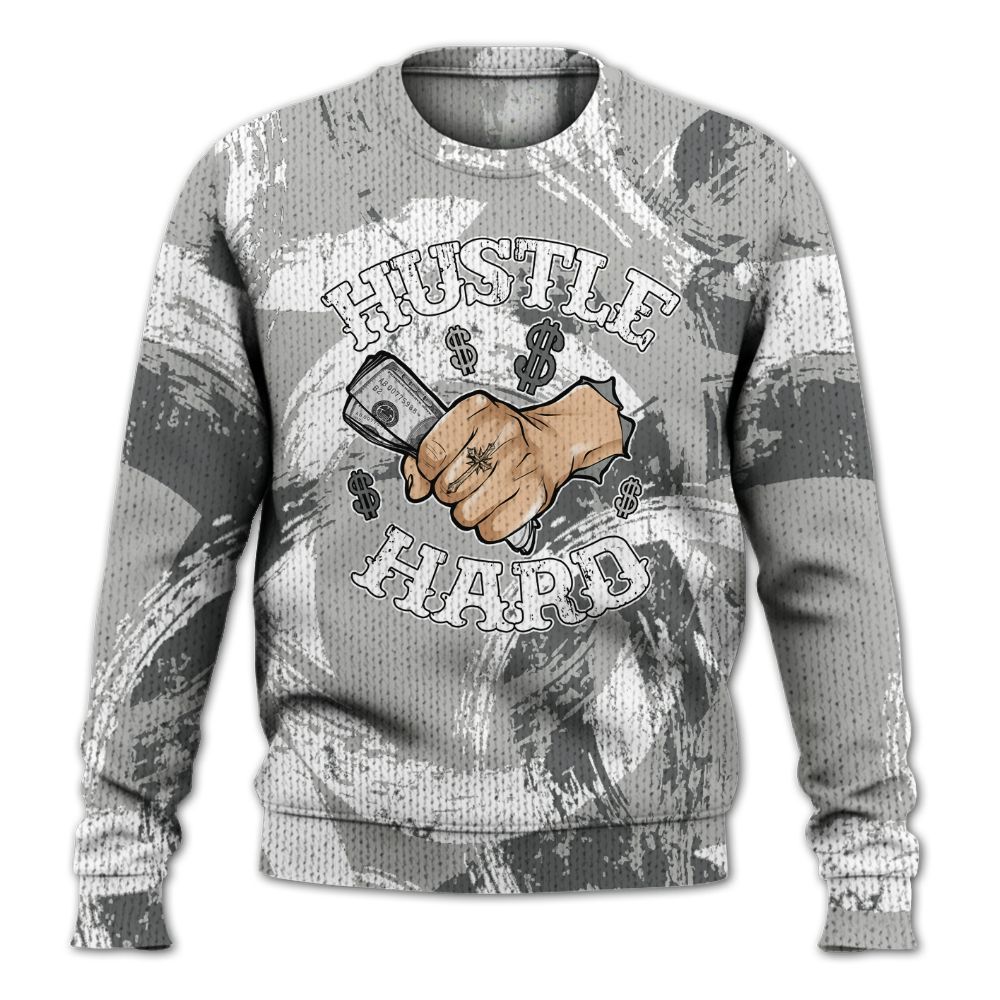 Knitted Sweater To Match Paris Cement Grey 4s - Hustles Hard! Splash