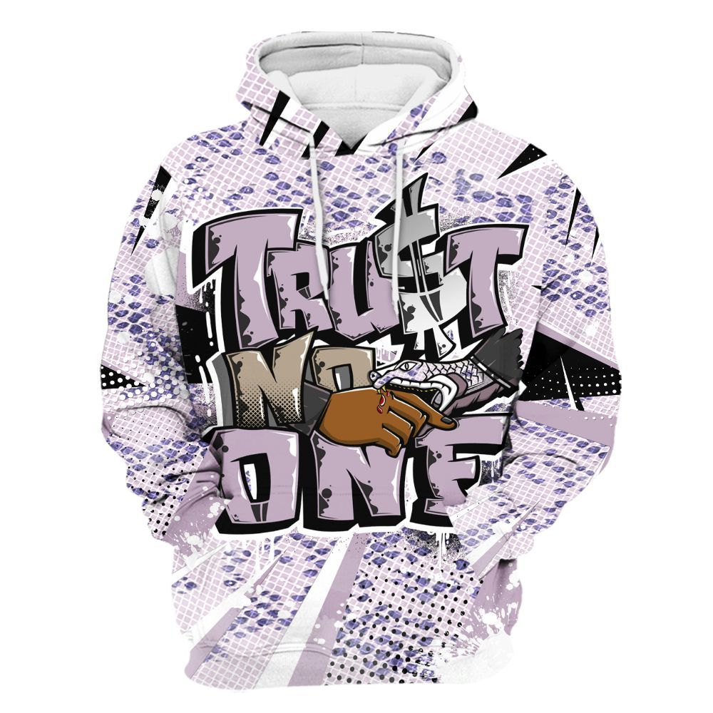 Hoodie To Match Air Force 1 Low Purple Snake - Poly Trust No One Dripping All Over Print