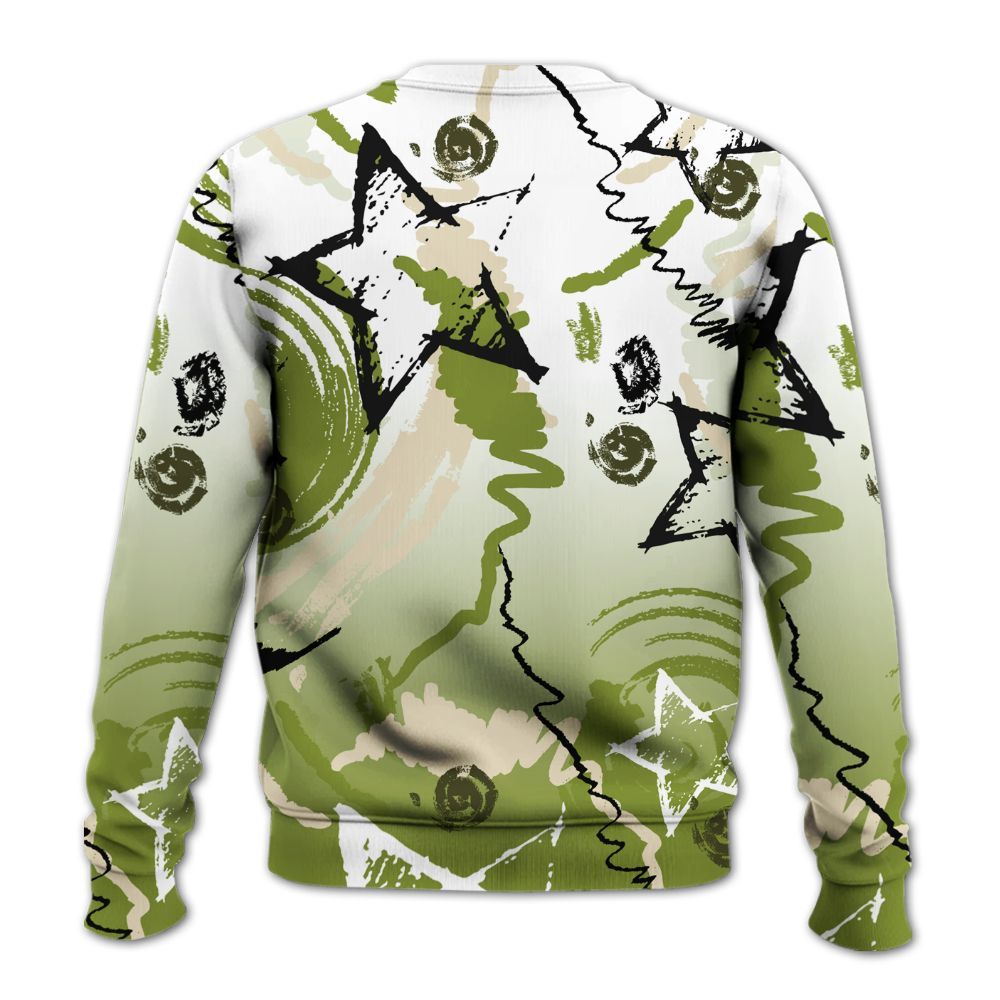 Sweatshirt To Match SB Dunk Low Asparagus - Grind Shine Later Drip All Over Print