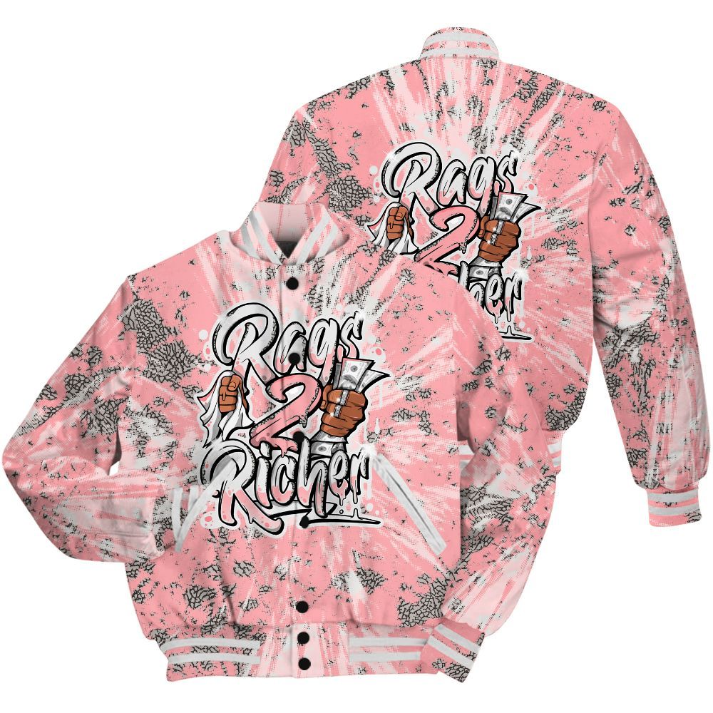 Varsity Jacket To Match Retro Wings 3s Shirt - Rag 2 Rich Graphic Luxury All Over Print