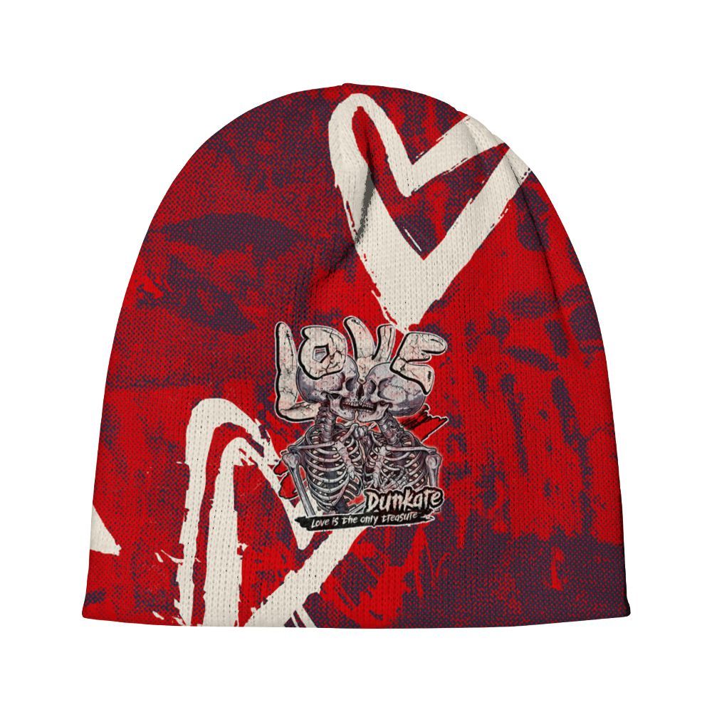 Beanie Hat To Match Low OG Howard Bison 1s - Skull Love Graphic