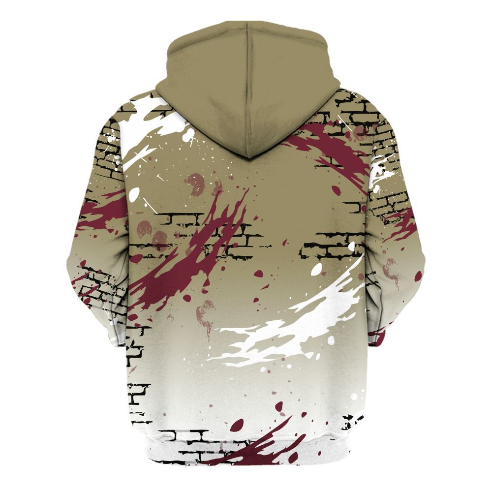 Hoodie To Match Black Olive 7s - Values Of Loyalty Drip All Over Print