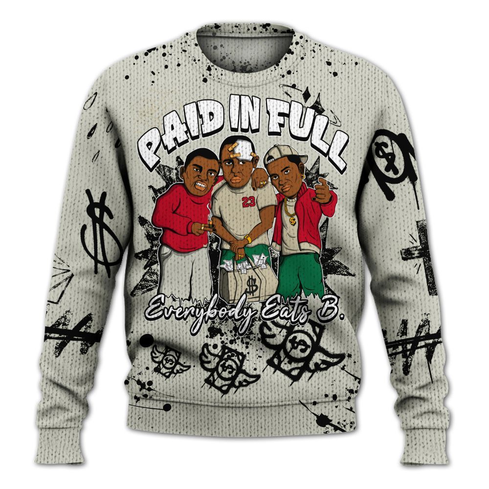 Knitted Sweater To Match El Grito 5s - Everybody Paid In Full Crayon