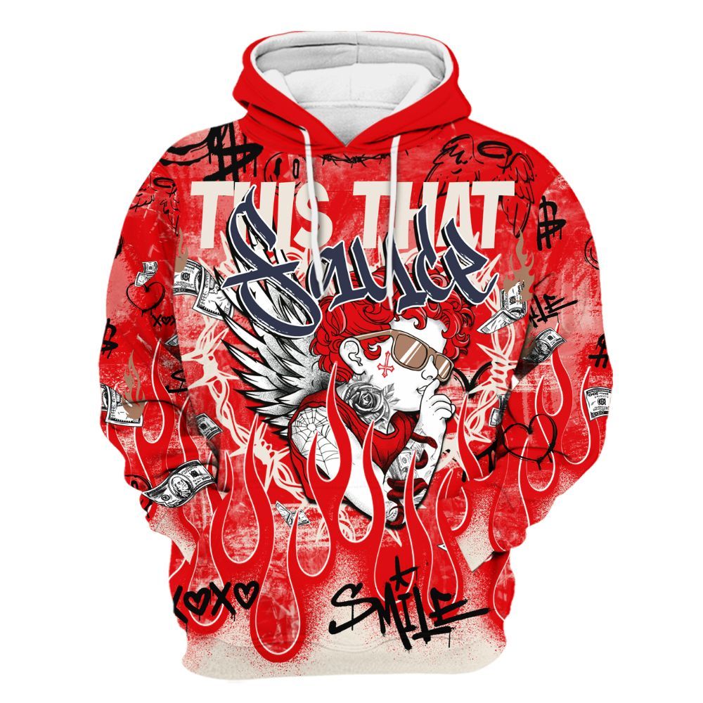 Hoodie To Match Low OG Howard University 1s - This That Sauce Angel All Over Print