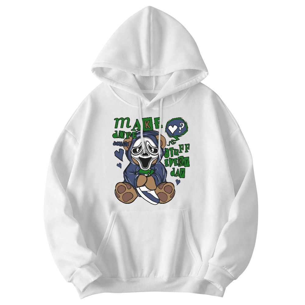 Sweatshirt To Match Midnight Navy 13s - Make Dopes Bear Graphic