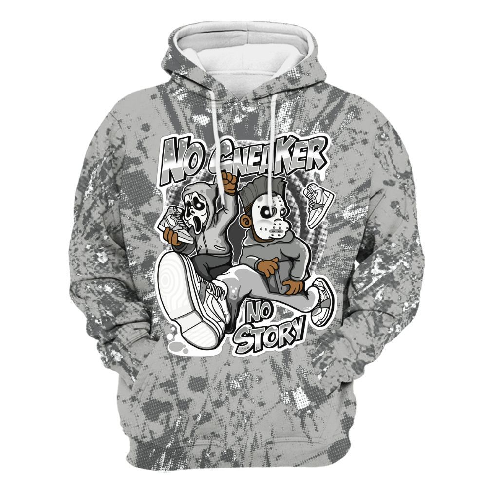 Hoodie To Match Retro Wet Cement 4s - Sneakers Make Story Graphic Luxury All Over Print