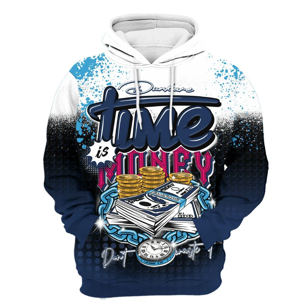 Hoodie To Match Air Max 180 University Blue - Halftone Time Is Money All Over Print