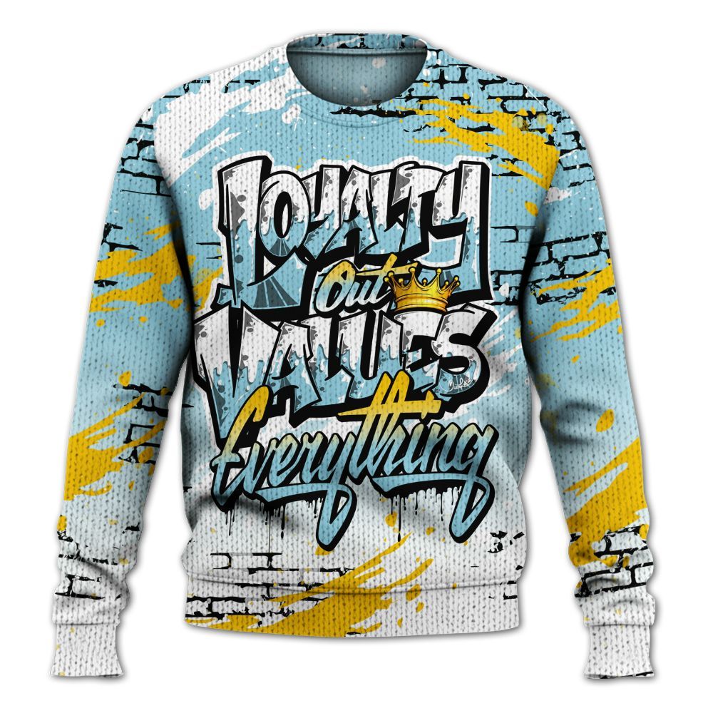 Knitted Sweater To Match Dunk High Homer Simpson - Values Of Loyalty Drip