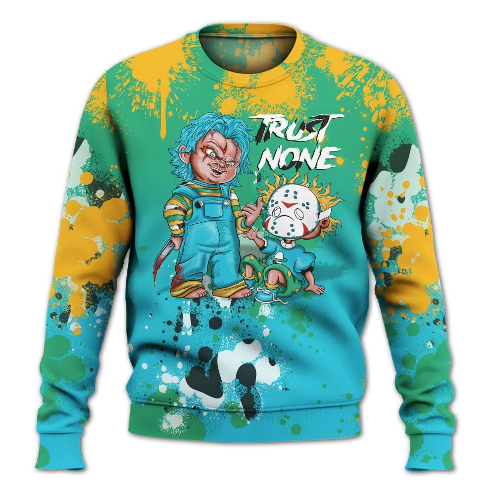 Sweatshirt To Match Dunk Chunky Dunky - Trust No One Scary All Over Print