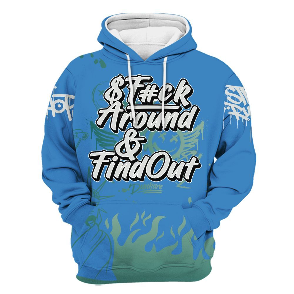 Hoodie To Match Low Carolina 17s - Graphic Fck Around Find Out All Over Print