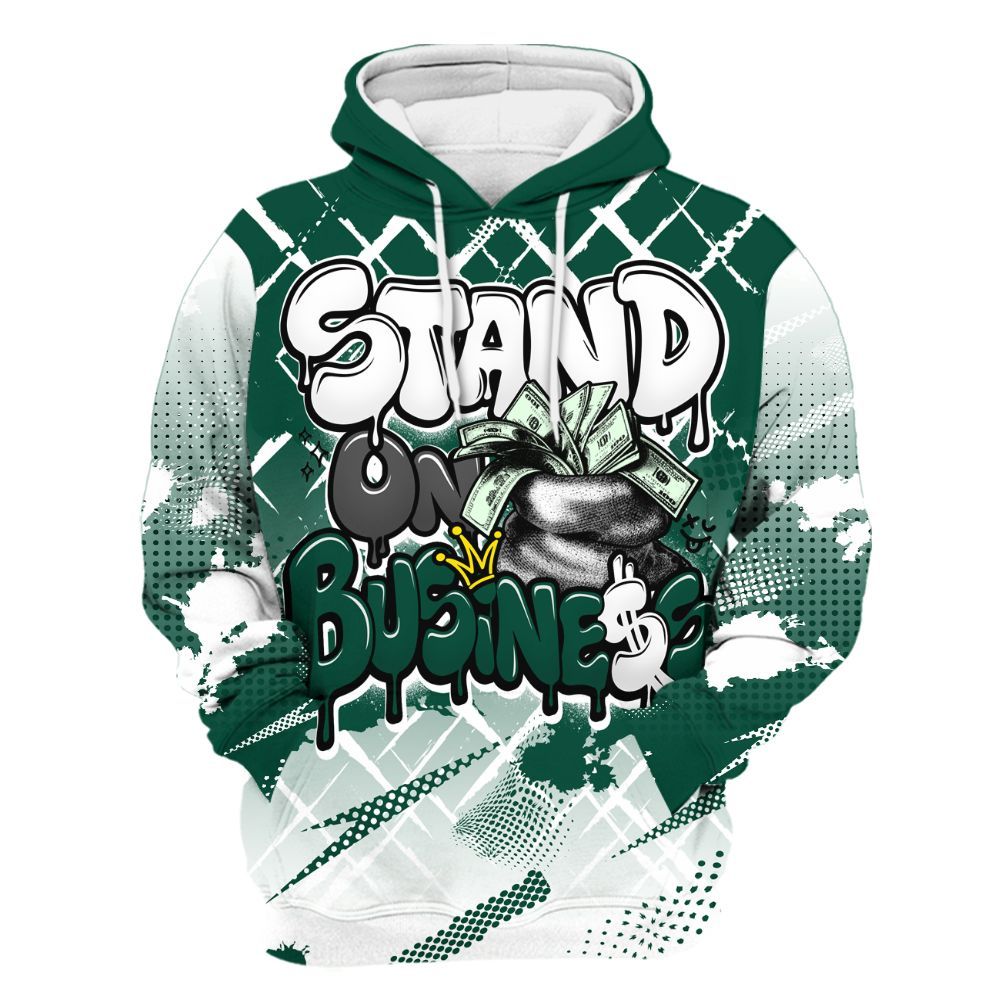 Hoodie To Match Oxidized Green 4s - Halftone Stand Business Dripping All Over Print