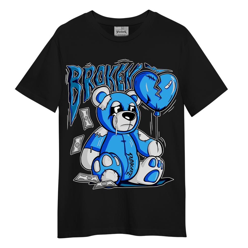 Shirt To Match T-Shirt Broken Bear, Powder Blue 9s T-Shirt To Match Sneaker 2304 NCMD